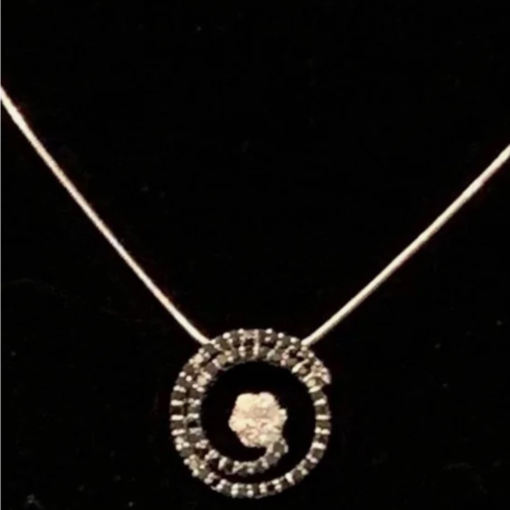 Lia Sophia Rhinestone Silver Necklace